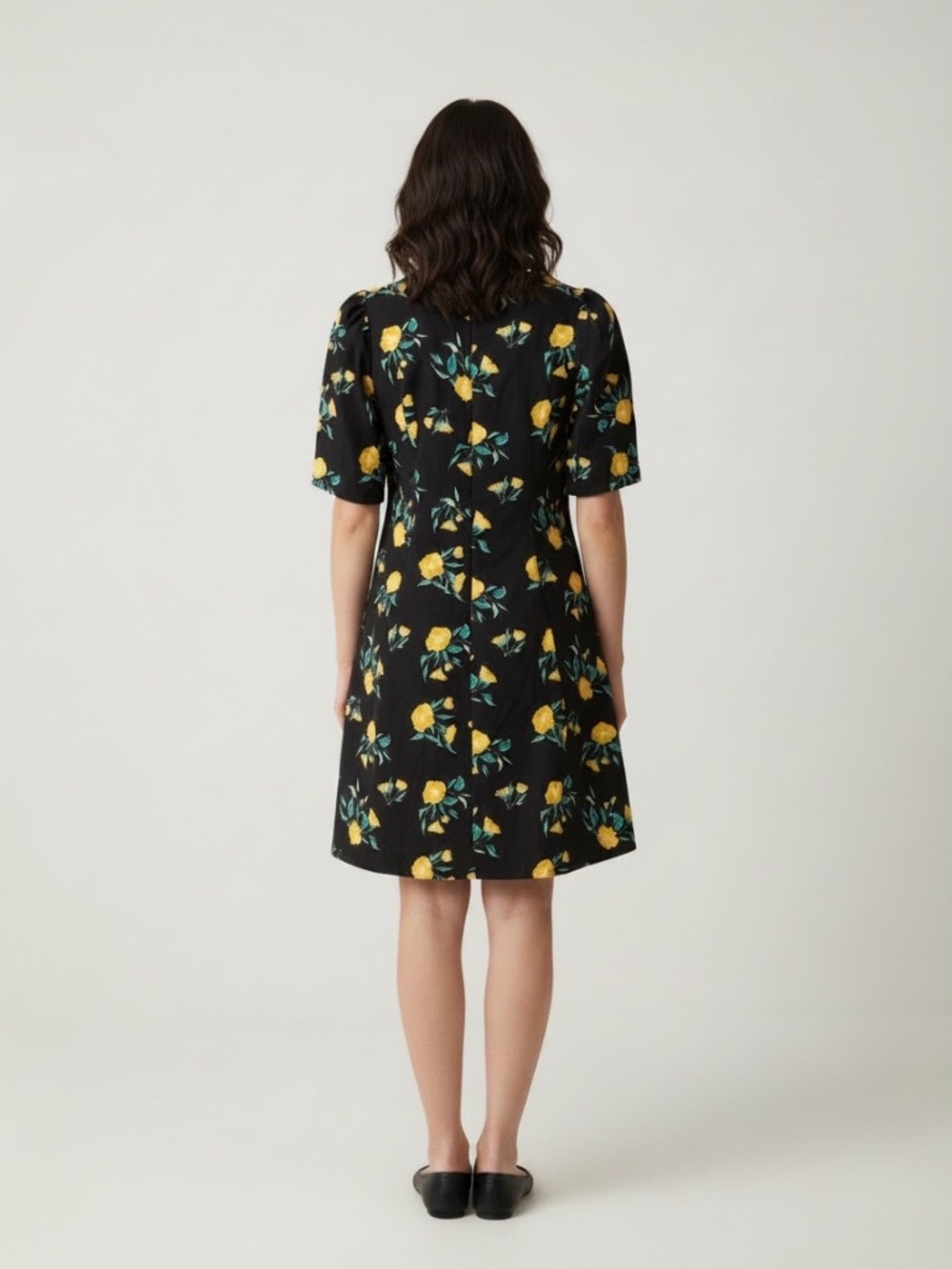 Free People Adelle Floral Tunic Mini Dress with Puff Sleeves Size Large - Picture 3 of 7